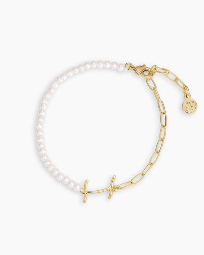 Lou Pearl Alphabet Bracelet