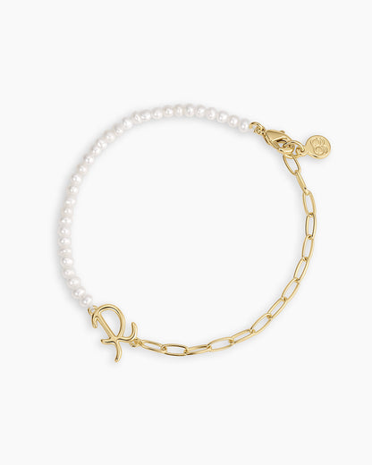 Lou Pearl Alphabet Bracelet