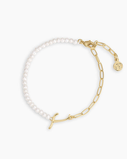 Lou Pearl Alphabet Bracelet