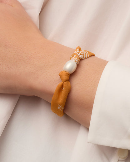 Paisley Bandana Pearl Bracelet