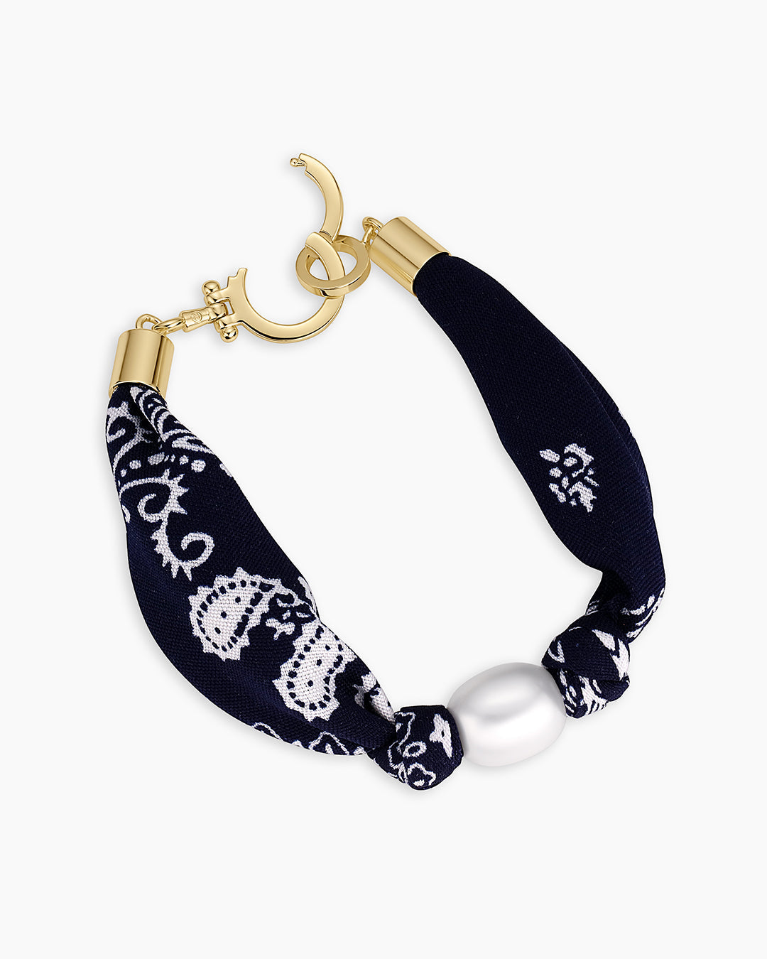 Paisley Bandana Pearl Bracelet