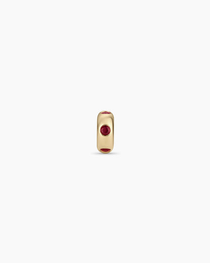 14K Gold Birthstone Halo Charm