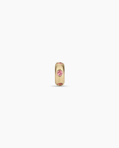 14K Gold Birthstone Halo Charm