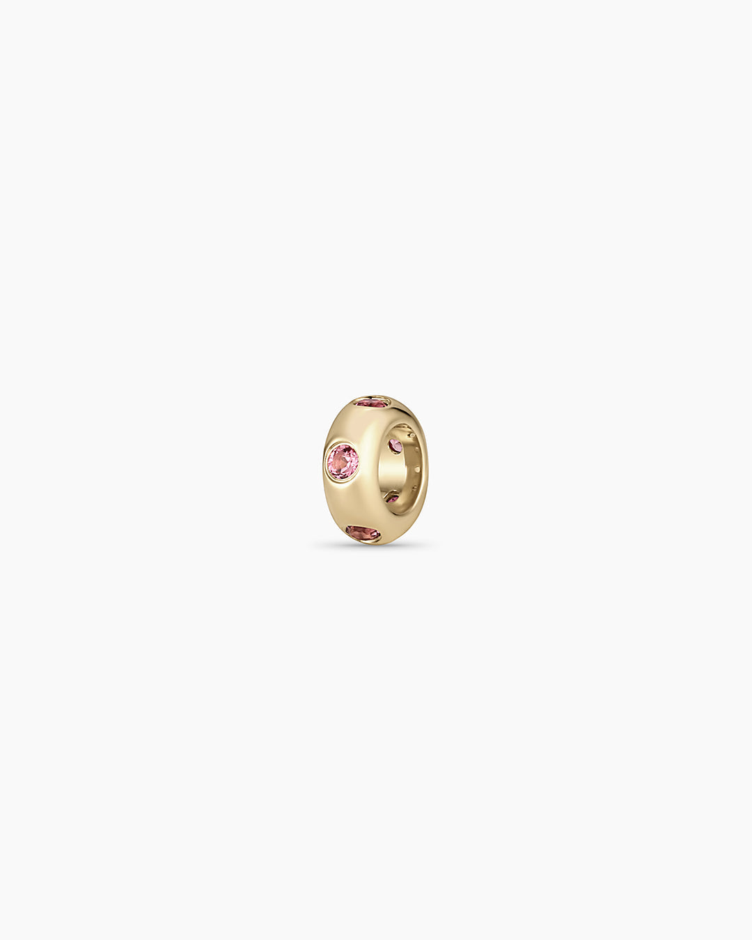 14K Gold Birthstone Halo Charm