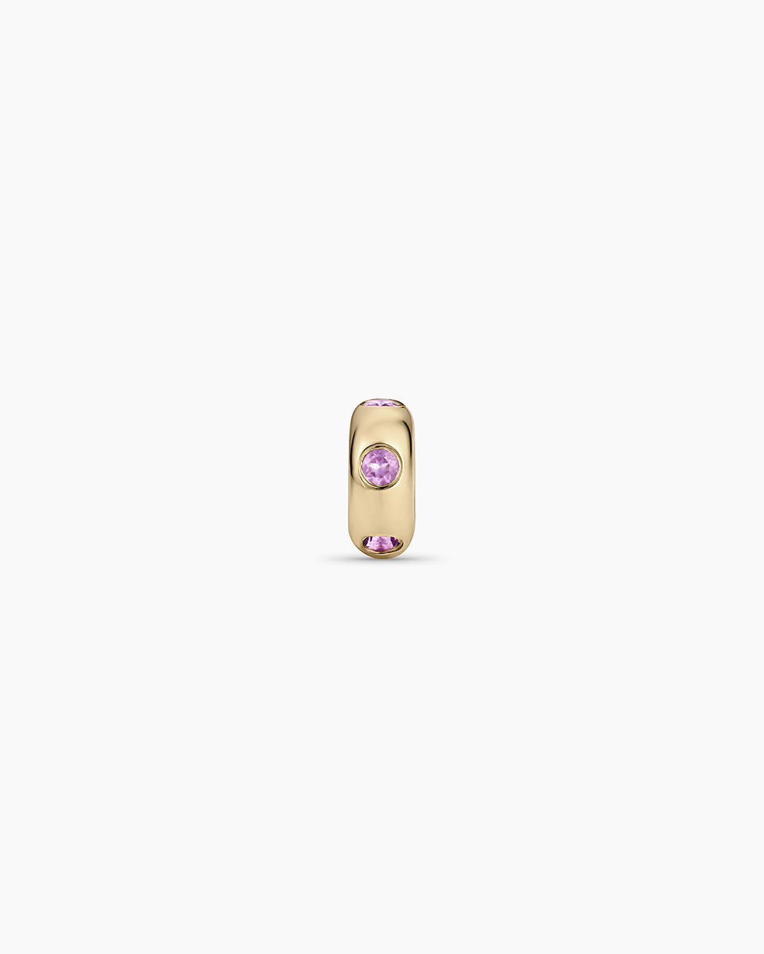 14K Gold Birthstone Halo Charm