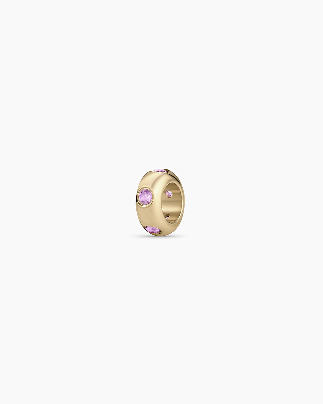 14K Gold Birthstone Halo Charm