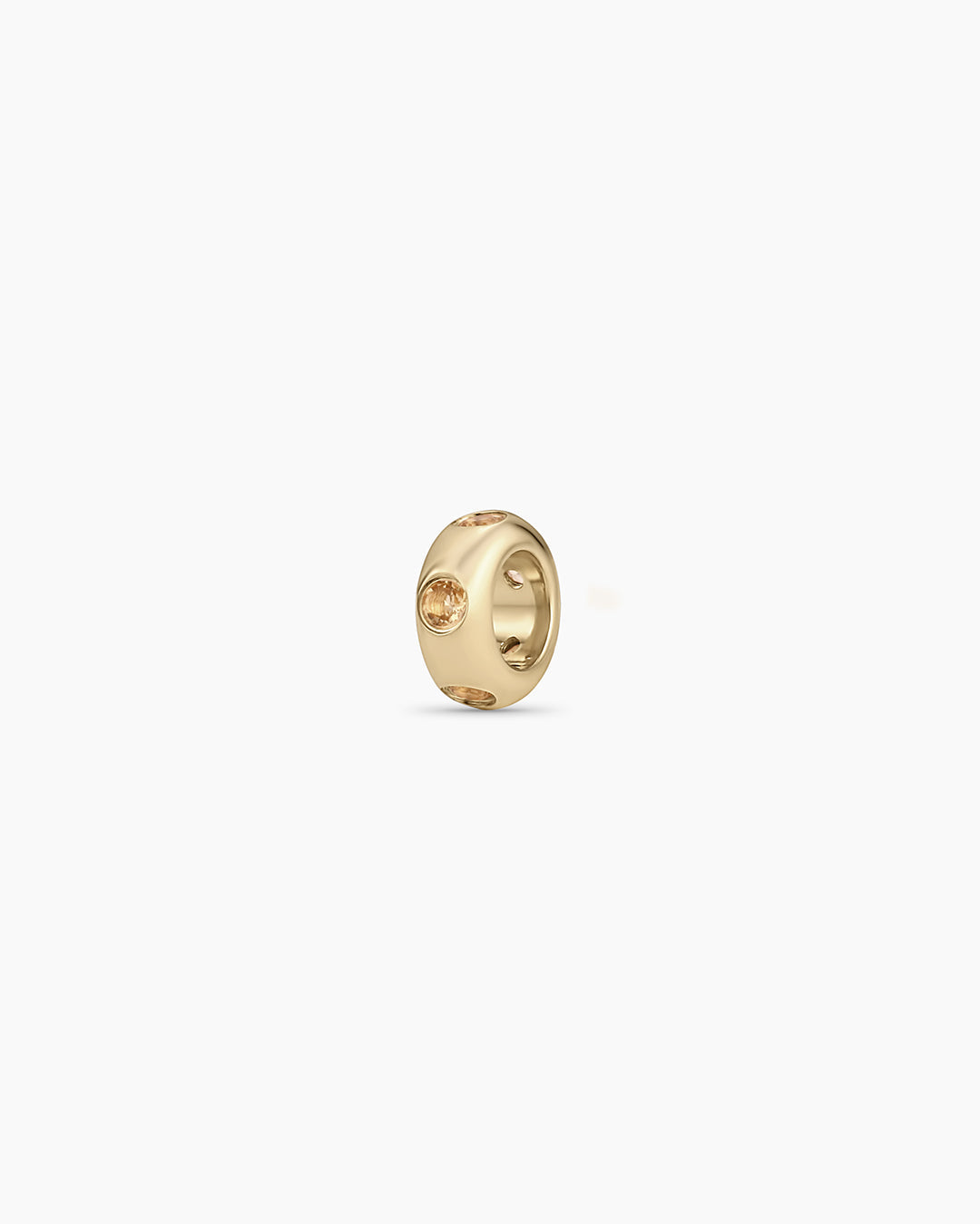 14K Gold Birthstone Halo Charm