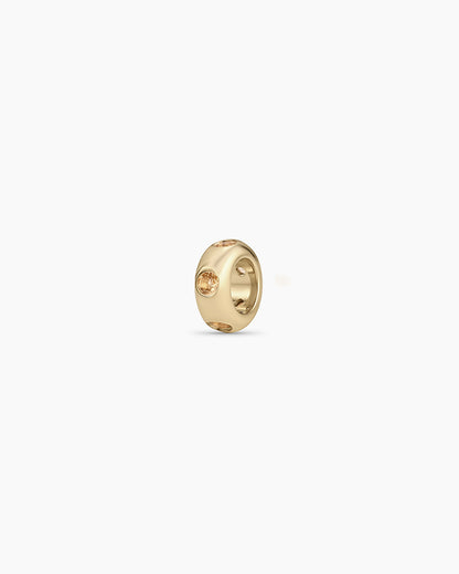 14K Gold Birthstone Halo Charm