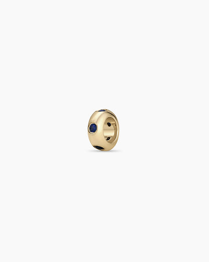 14K Gold Birthstone Halo Charm