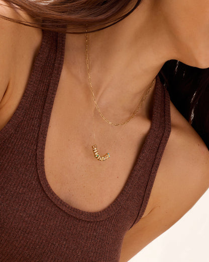 14K Gold Birthstone Halo Charm