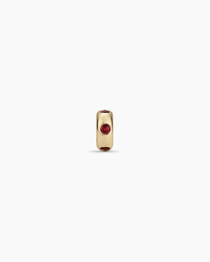14K Gold Birthstone Halo Charm