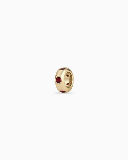 14K Gold Birthstone Halo Charm