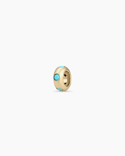 14K Gold Birthstone Halo Charm