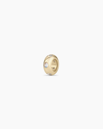 14K Gold Birthstone Halo Charm