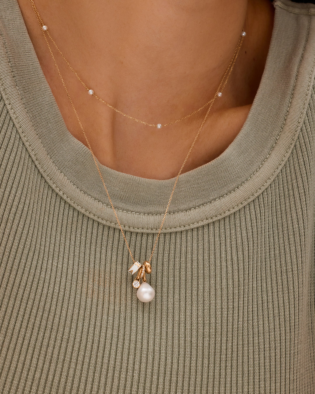 14K Gold Mama Halo Charm