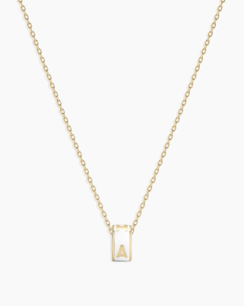14K Gold Mama Halo Charm Necklace