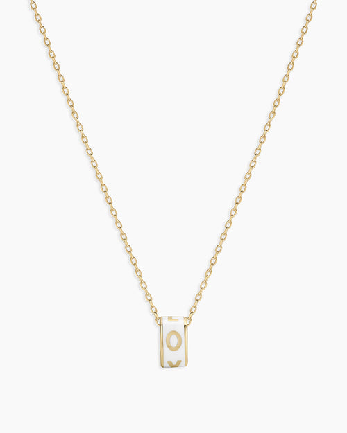 14K Gold Love Halo Charm Necklace