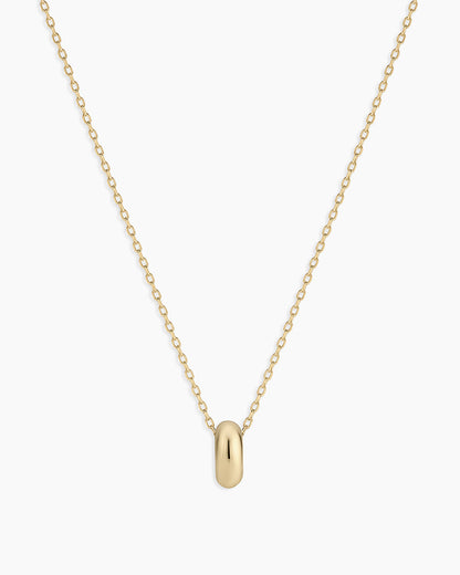 14K Gold Lou Halo Charm Necklace