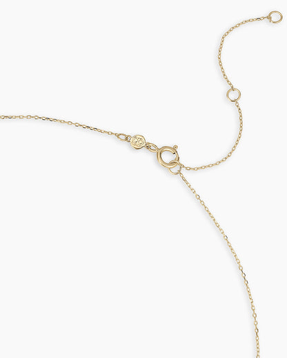 14K Gold Lou Halo Charm Necklace