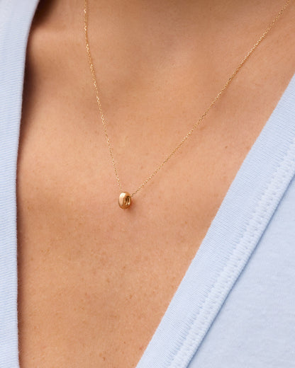 14K Gold Lou Halo Charm Necklace