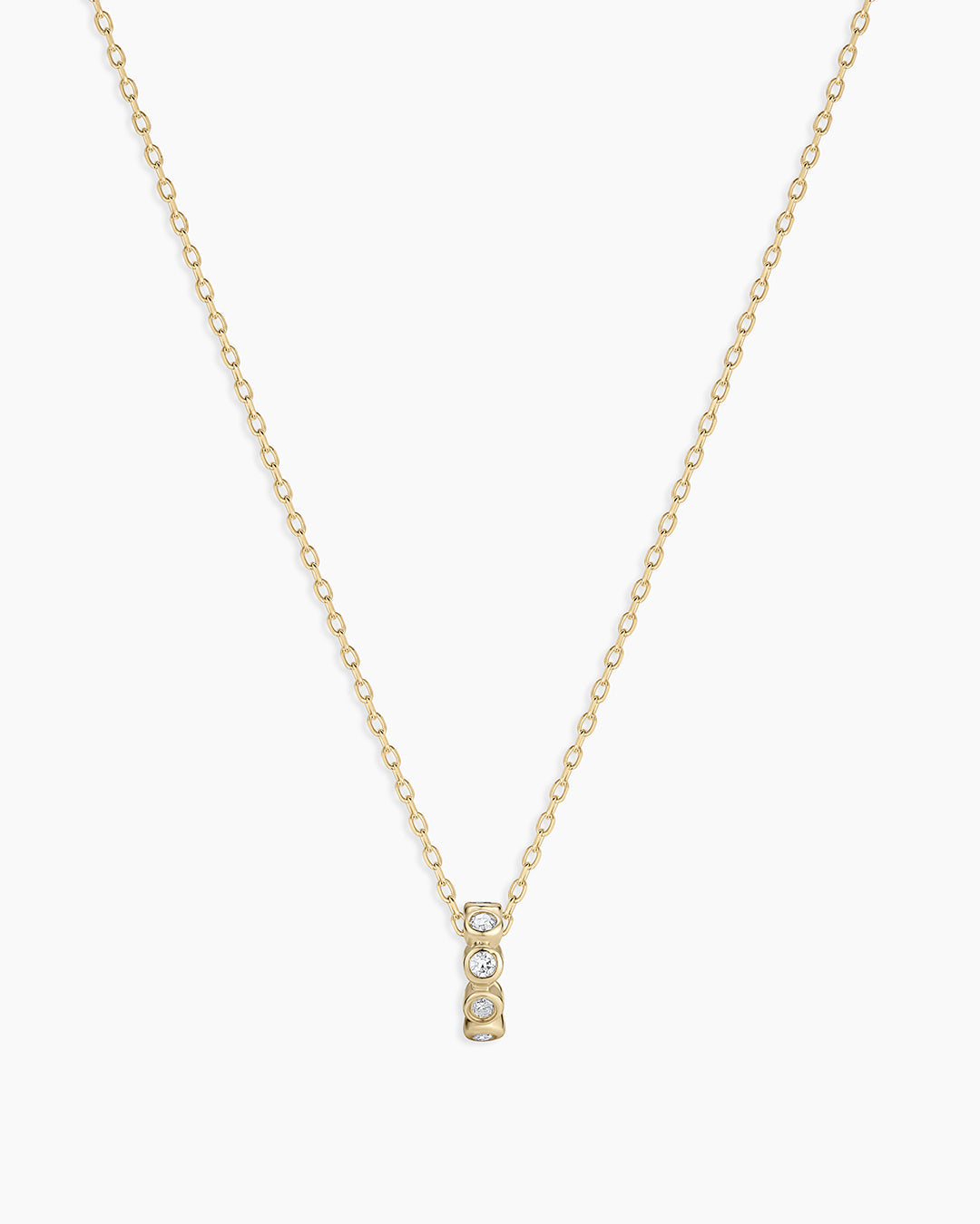 14K Classic Diamond Halo Charm Necklace