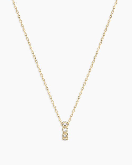 14K Classic Diamond Halo Charm Necklace