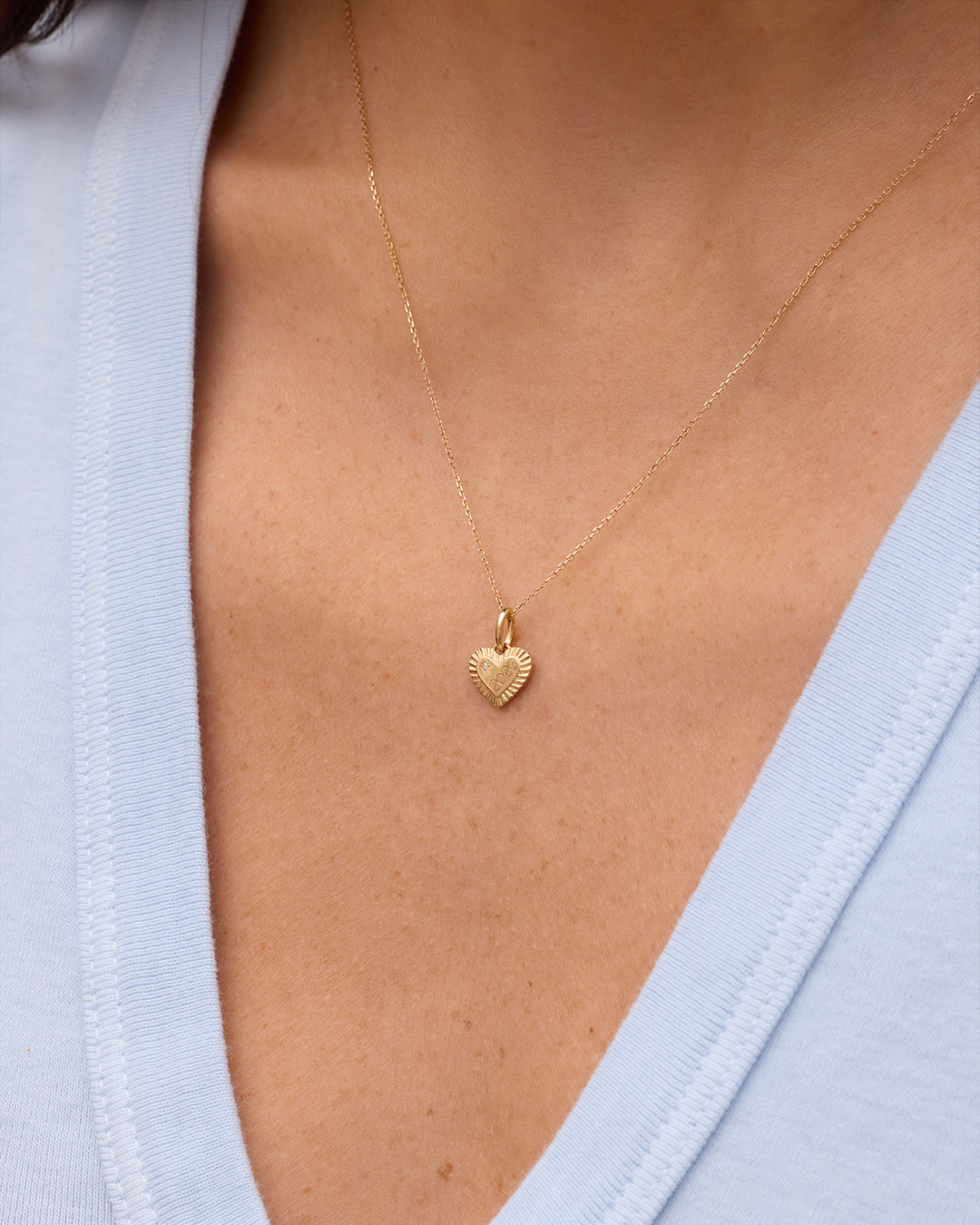 14K Gold Milestone Heart Charm