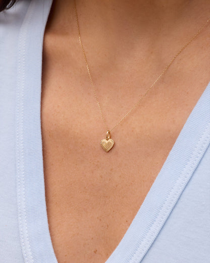 14K Gold Milestone Heart Charm