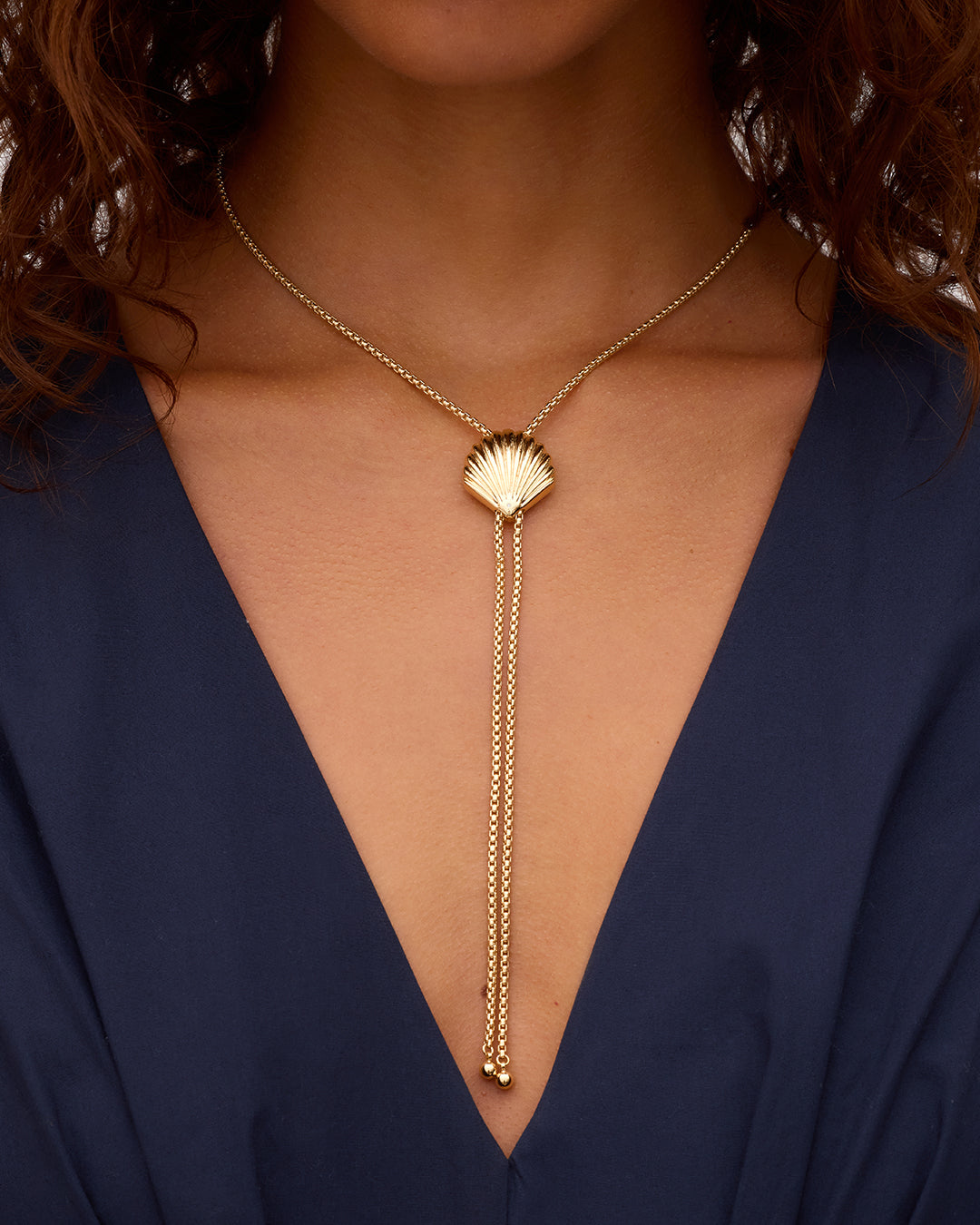 Scallop Bolo Necklace