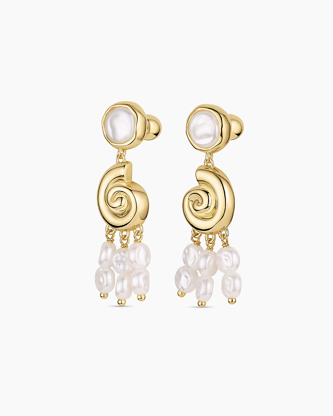 Reese Pearl Nautilus Earrings