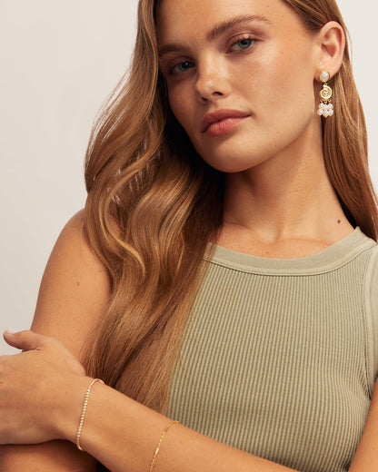 Reese Pearl Nautilus Earrings