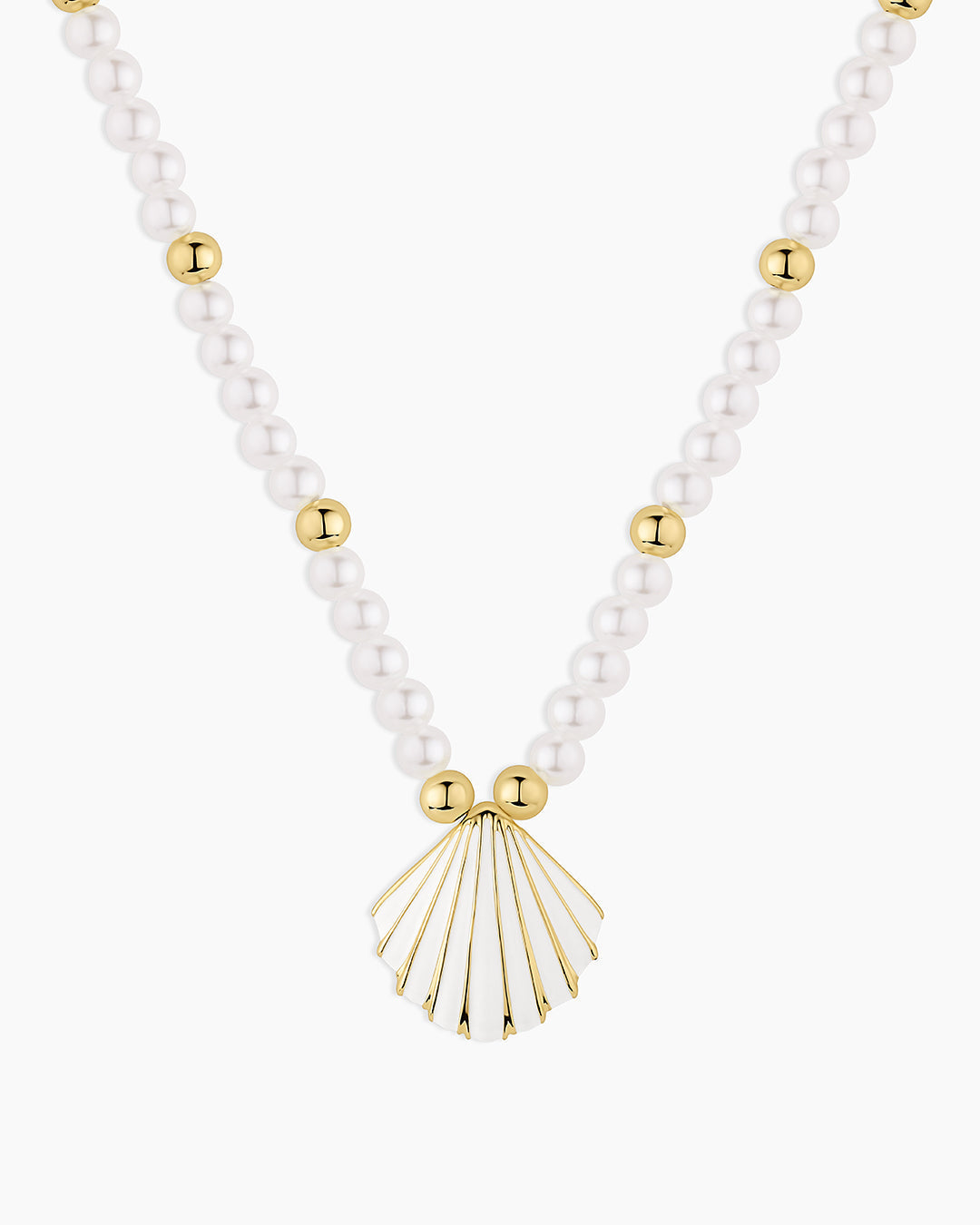 Scallop Pearl Necklace
