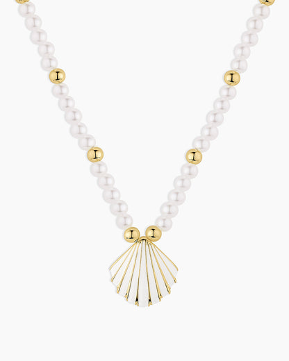 Scallop Pearl Necklace