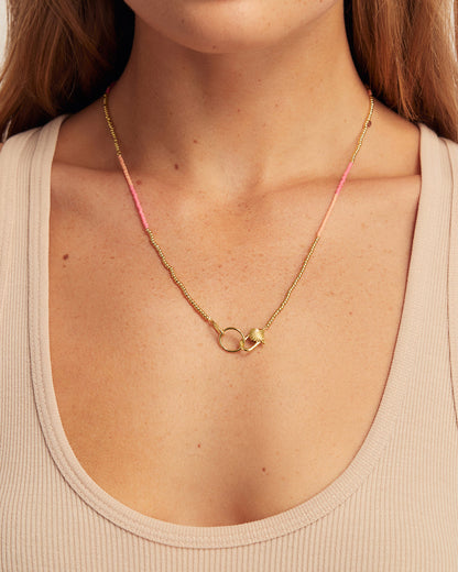 Scallop Padlock Sunset Necklace