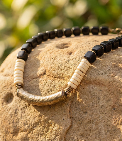 Shell And Gold Statement Necklace