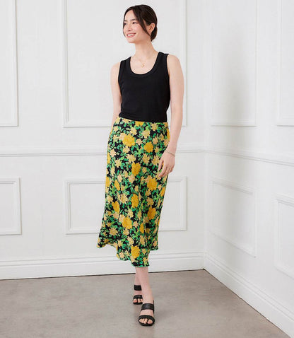 Bias Cut Midi Skirt