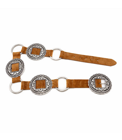 Streets Ahead Embellished Concho Leather Belt