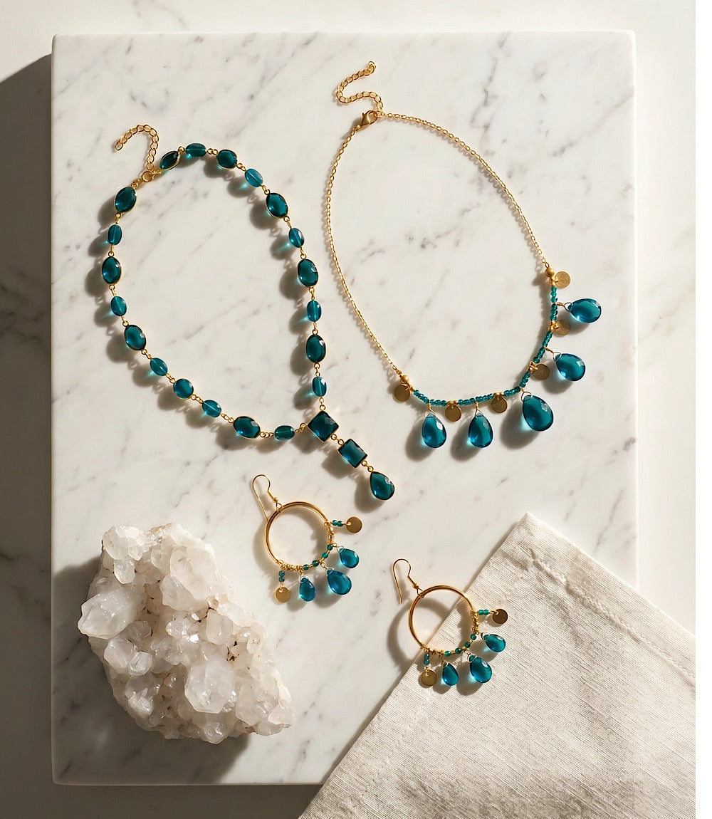Teal Topaz Statement Necklace