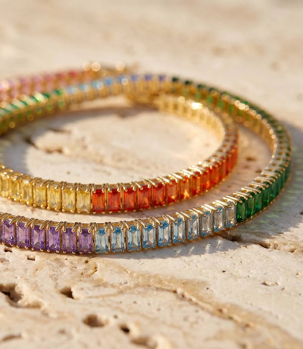 Prismatic Tennis Necklace