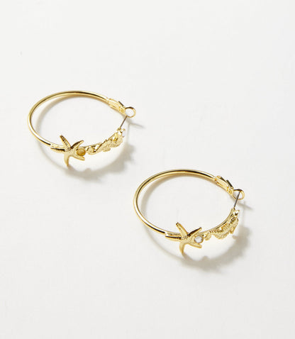 Starfish Hoop Earrings
