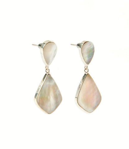 Mother Of Pearl Geometric Drop Earrings