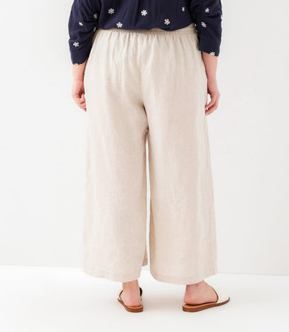 Plus Size Drawstring Linen Pants