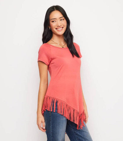 Angled Fringe Top