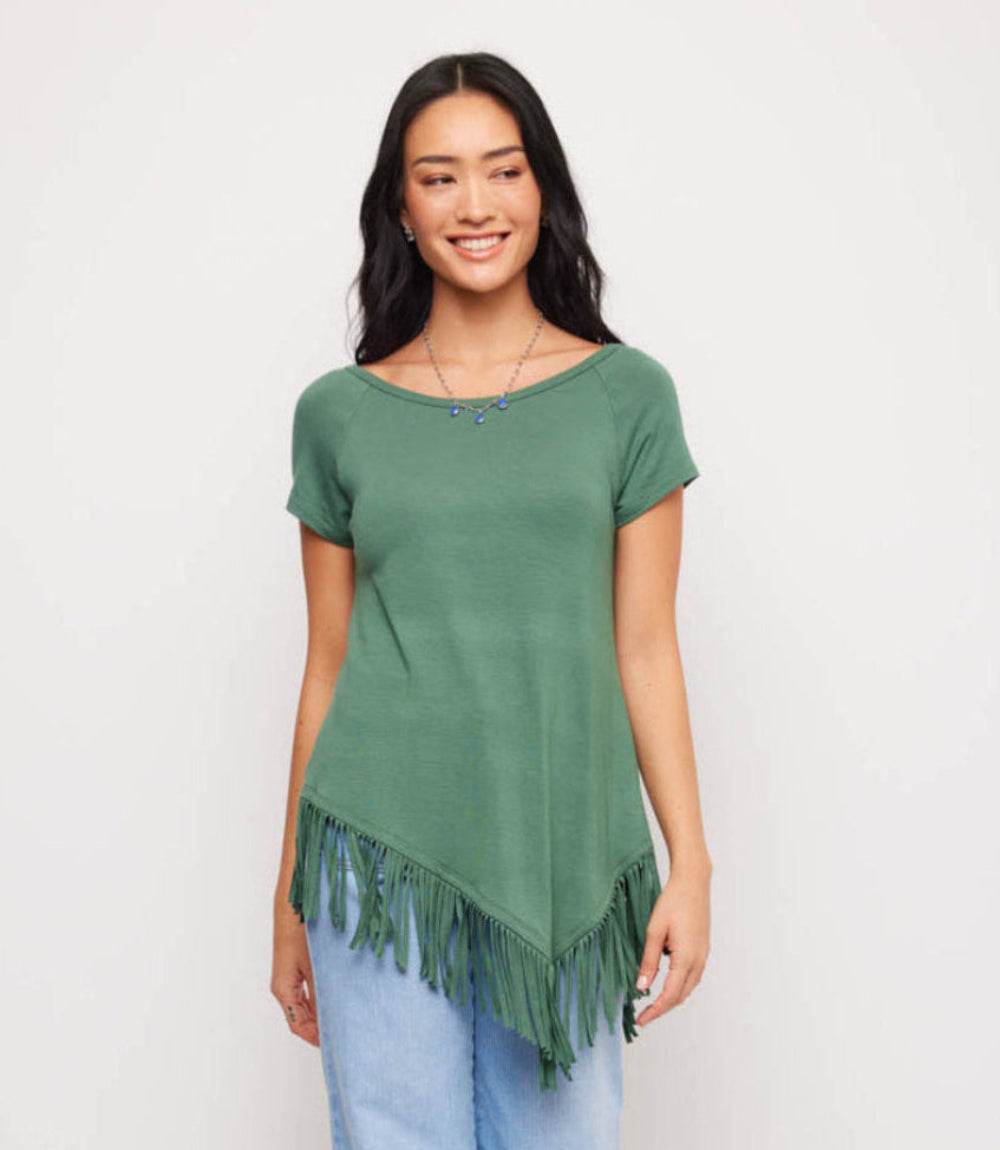 Angled Fringe Top