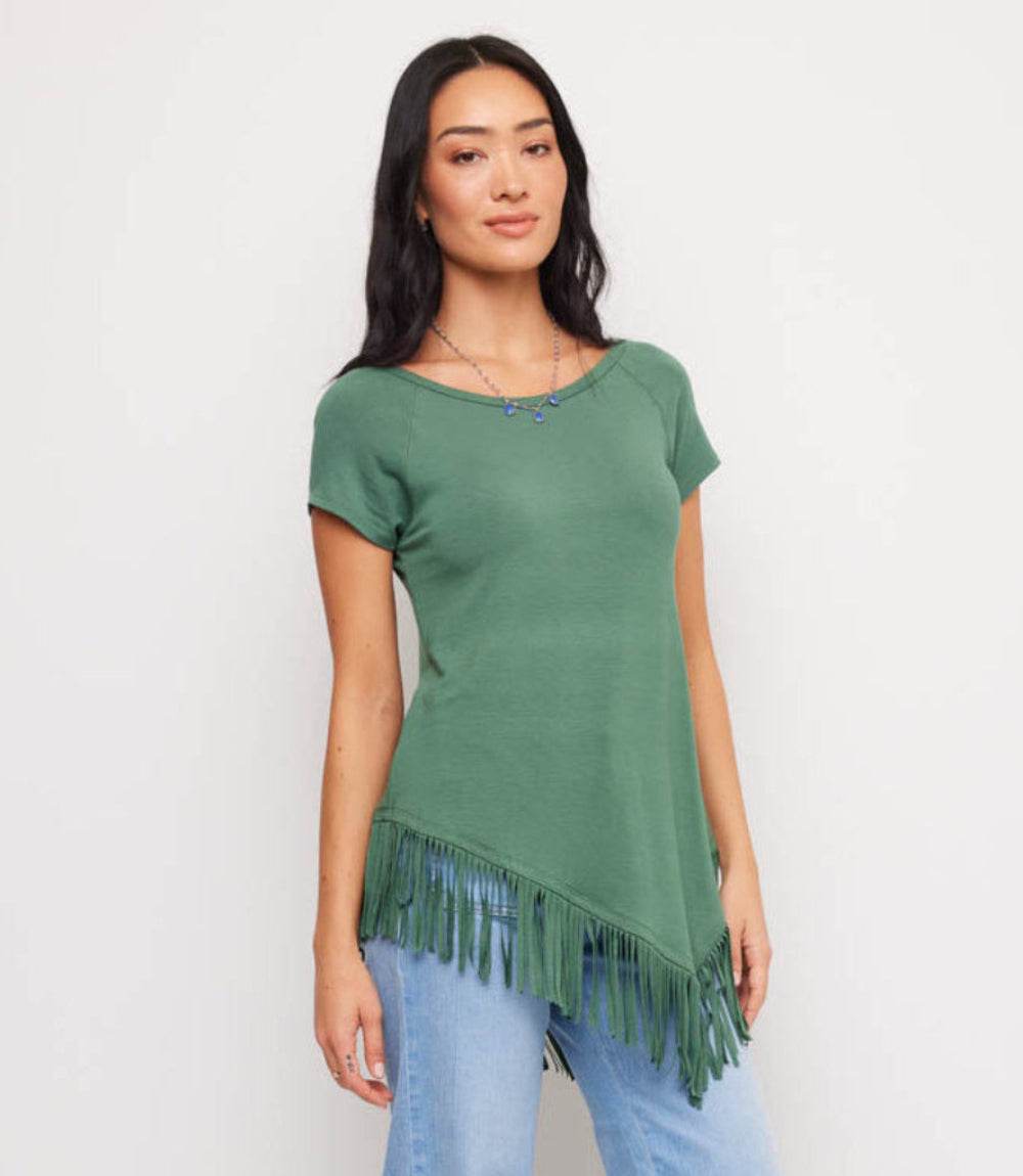 Angled Fringe Top