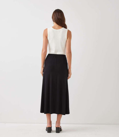 Petite Size Side-Slit Midi Skirt