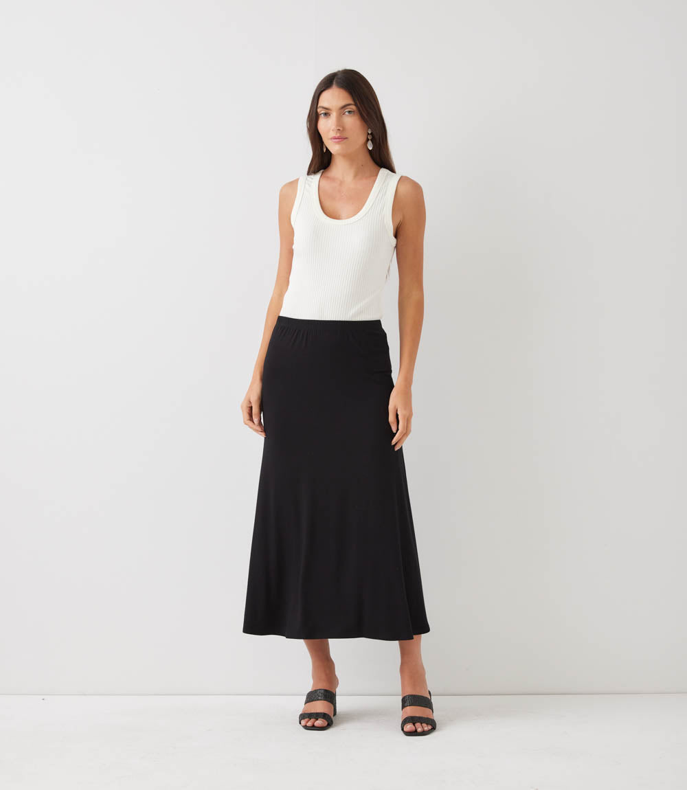Side-Slit Midi Skirt