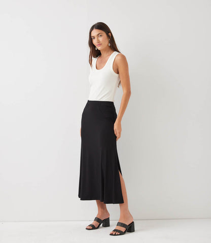 Side-Slit Midi Skirt