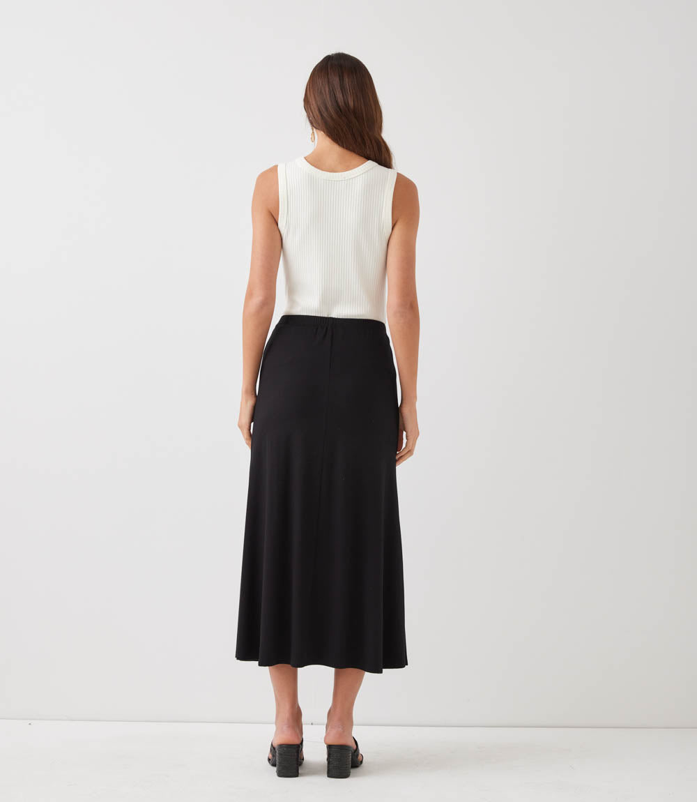 Side-Slit Midi Skirt