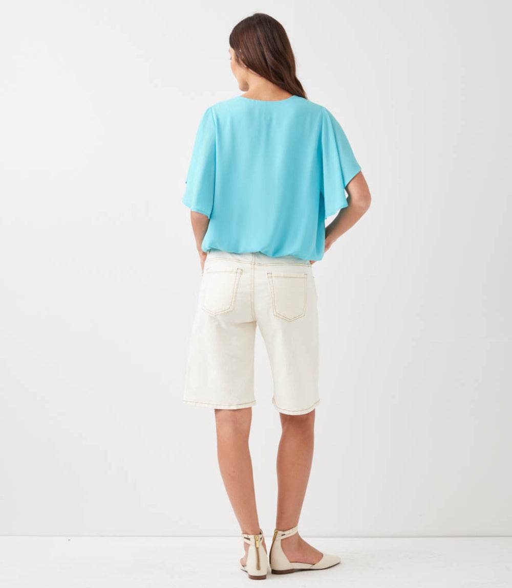 Flutter Sleeve V-Neck Top